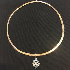 Aquamarine and diamond pendant and necklace